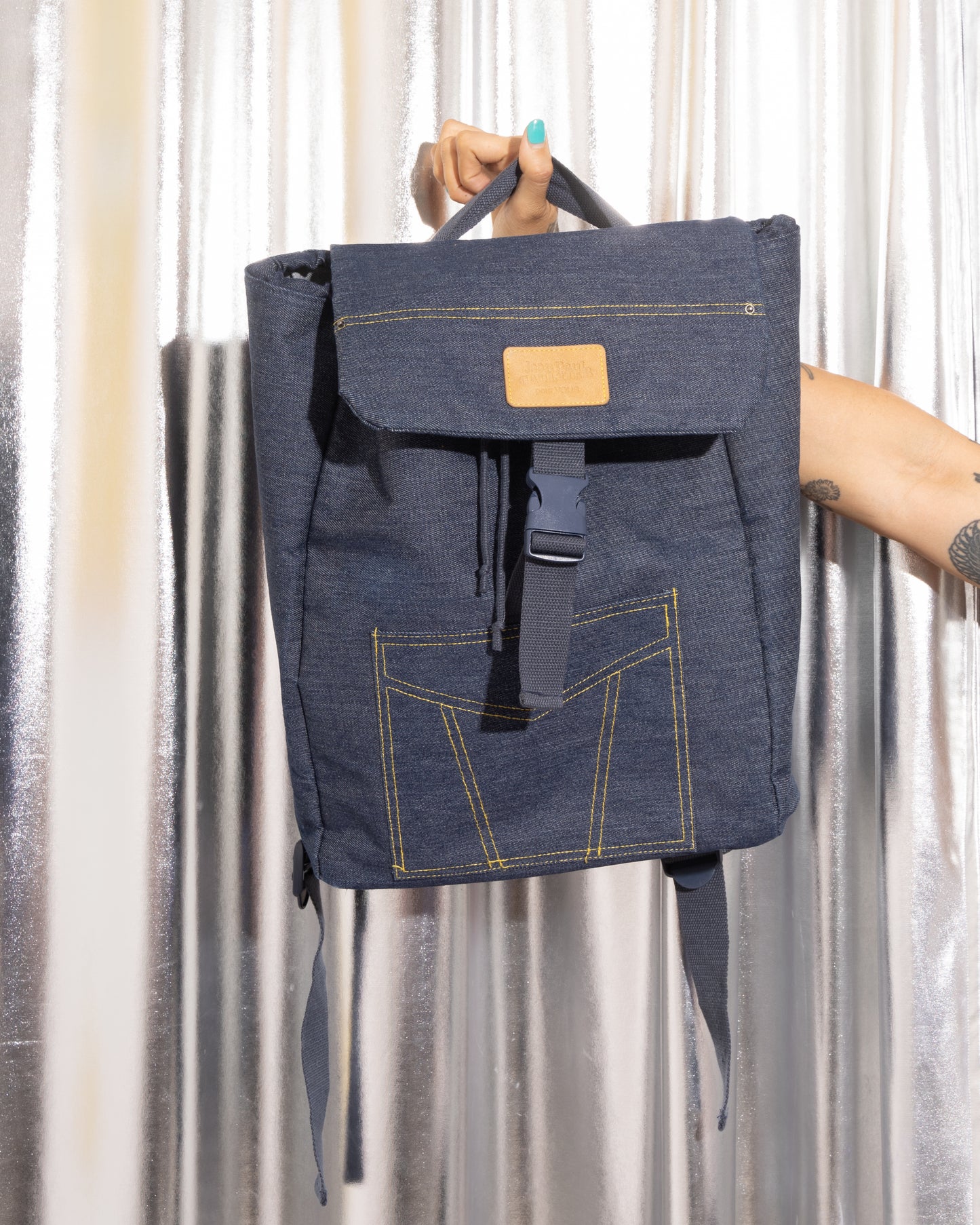JEAN PAUL GAULTIER 'POUR VOUS' DENIM BACKPACK