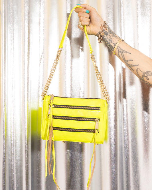 GENUINE LEATHER NEON MINI BAG