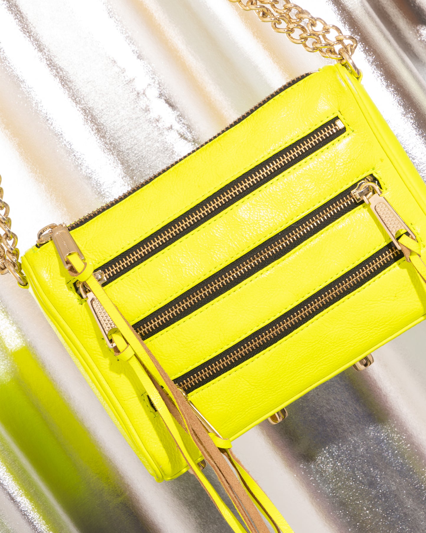 GENUINE LEATHER NEON MINI BAG