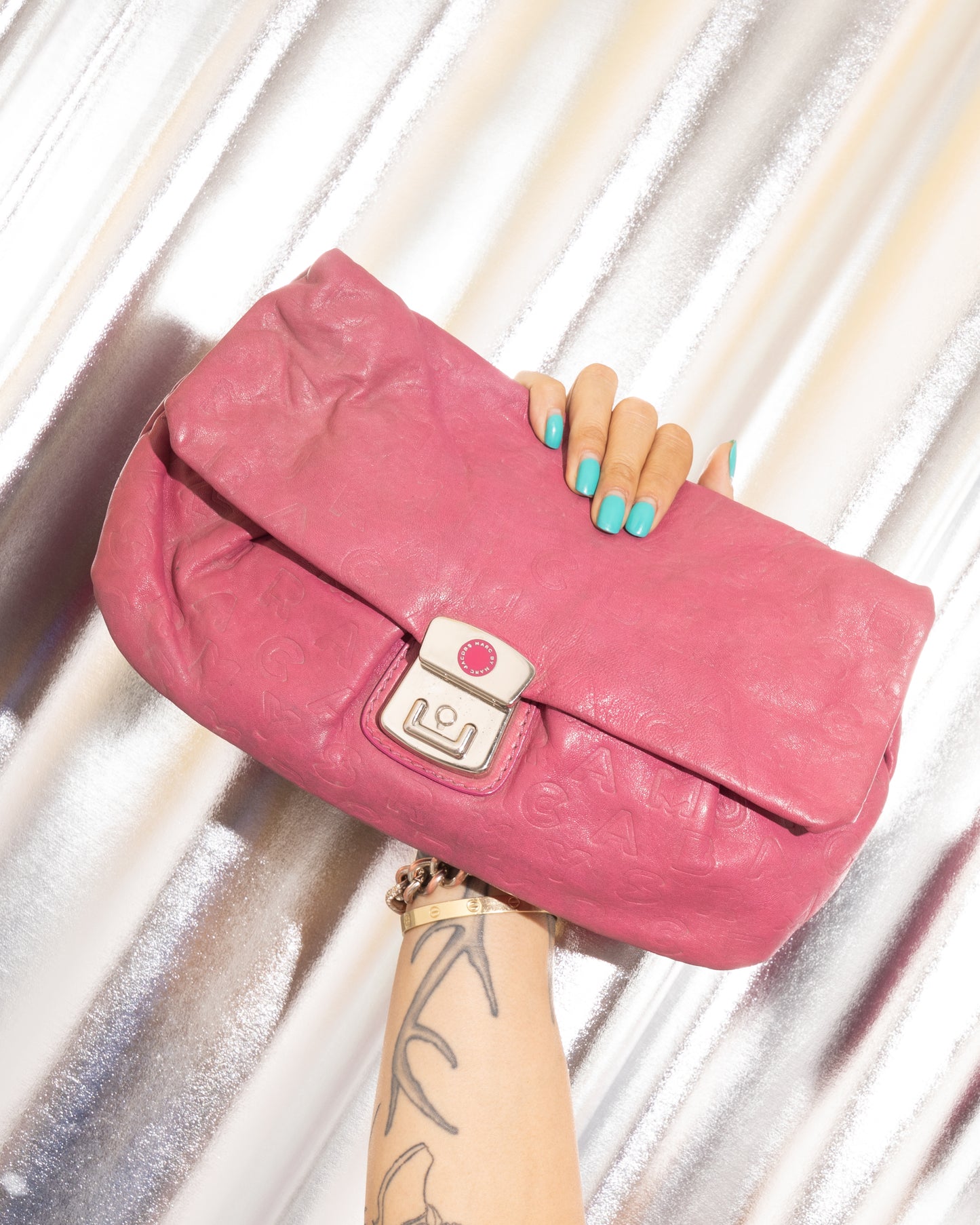 MARC BY MARC JACOBS' PINK LEATHER CLUTCH