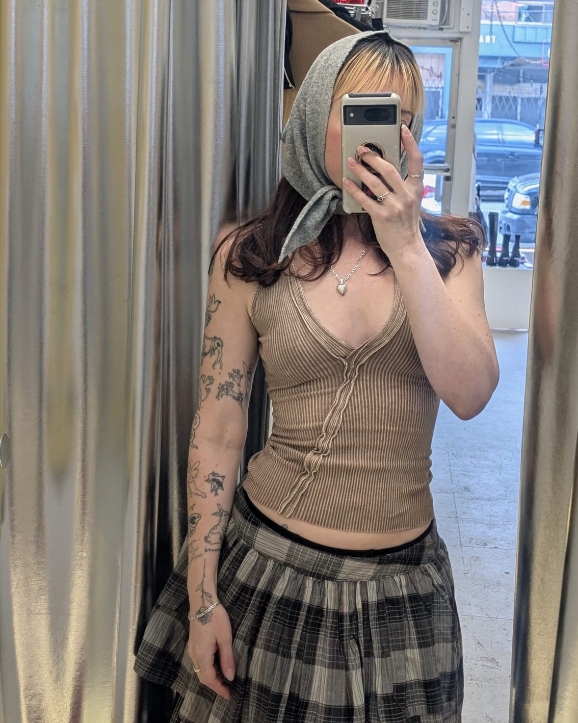 WOOL SCARF - LIGHT GRAY