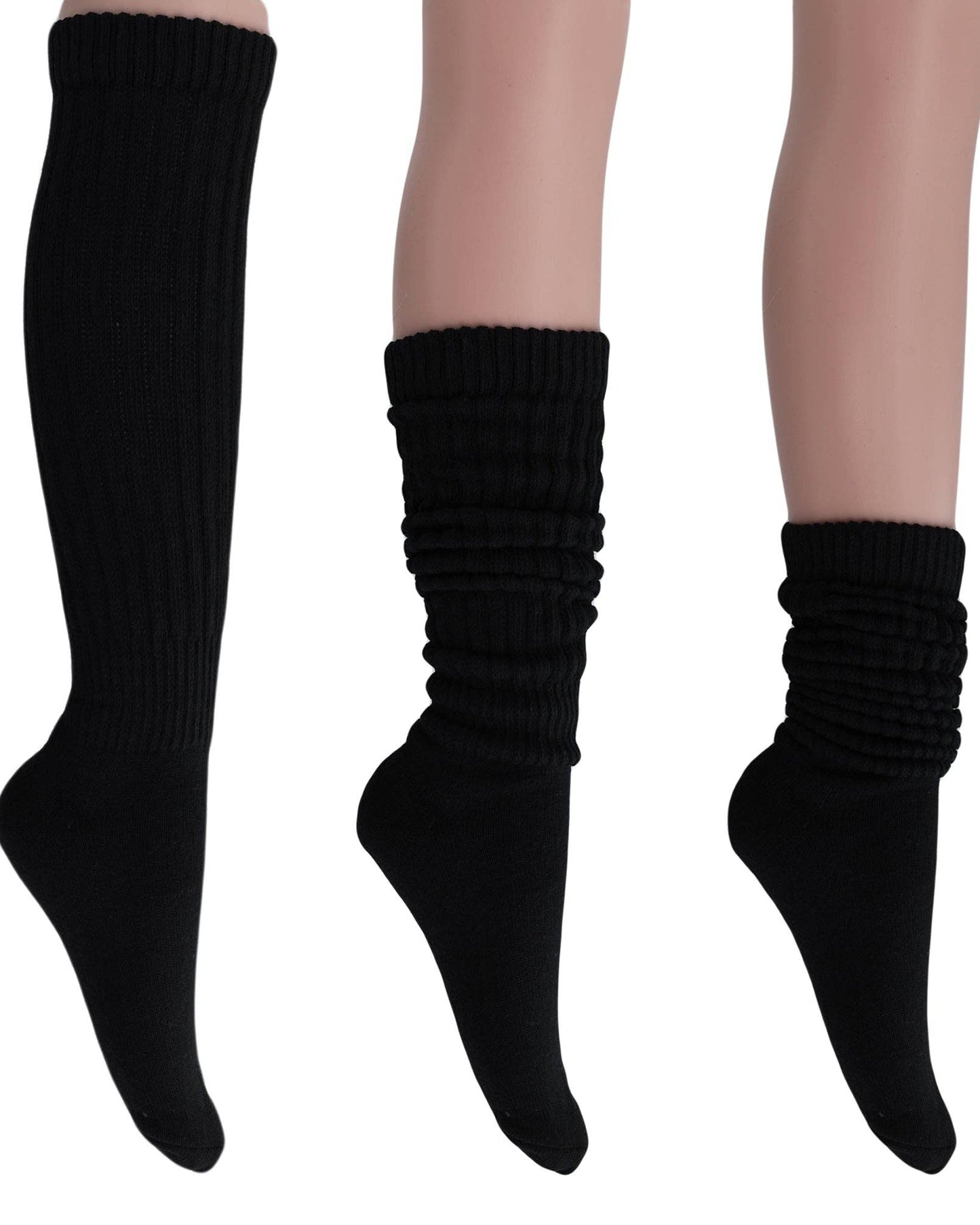 SLOUCH / KNEE HIGH SOCK - BLACK