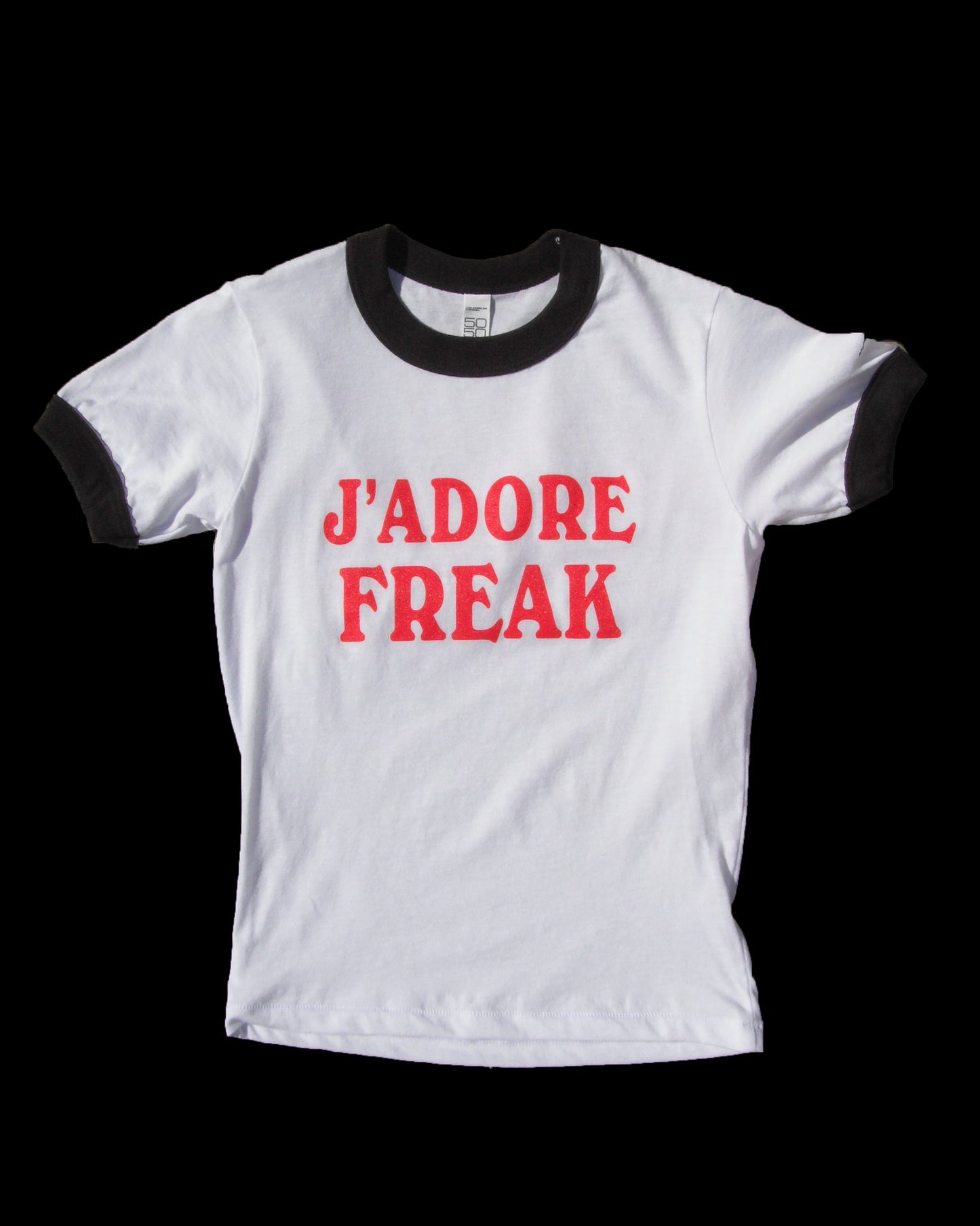 J'ADORE FREAK *** LA APPAREL WOMEN'S RINGER TEE