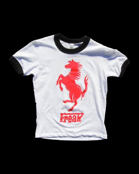 FREAK RACING *** LA APPAREL WOMEN'S RINGER TEE