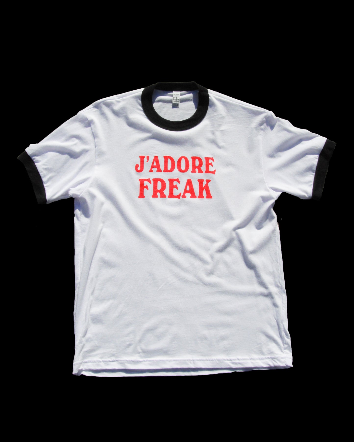 J'ADORE FREAK *** LA APPAREL MEN'S RINGER TEE
