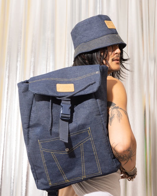 JEAN PAUL GAULTIER 'POUR VOUS' DENIM BACKPACK
