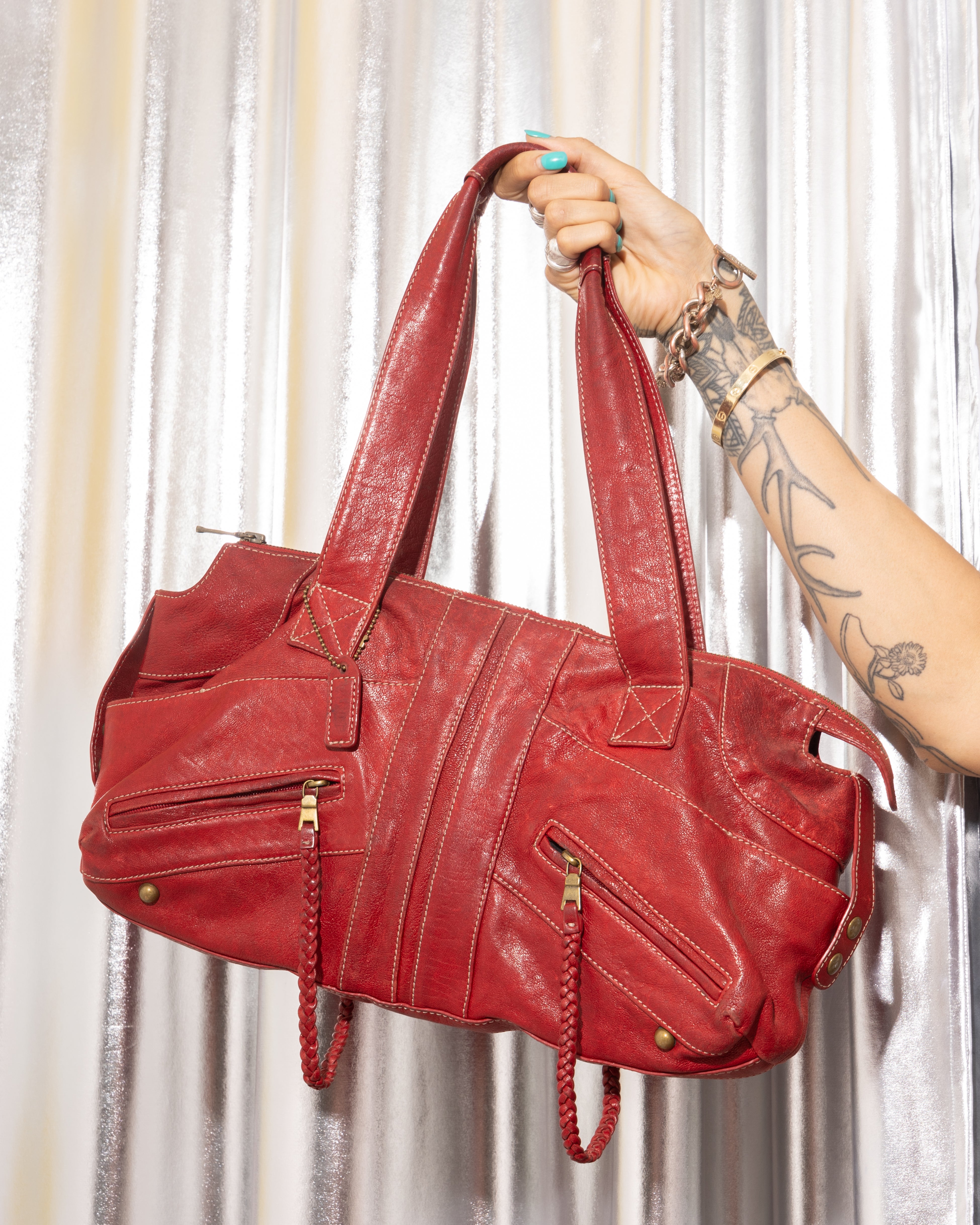 ITALIAN LEATHER 00'S RED BAG – FREAK VINTAGE