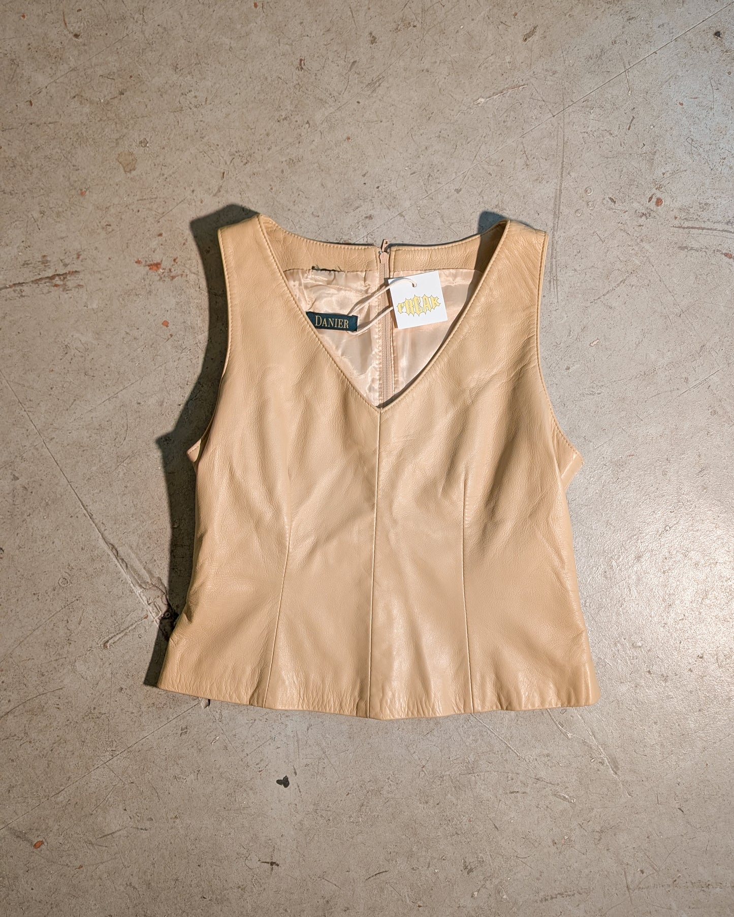 DANIER GENUINE LEATHER VEST- SIZE 8