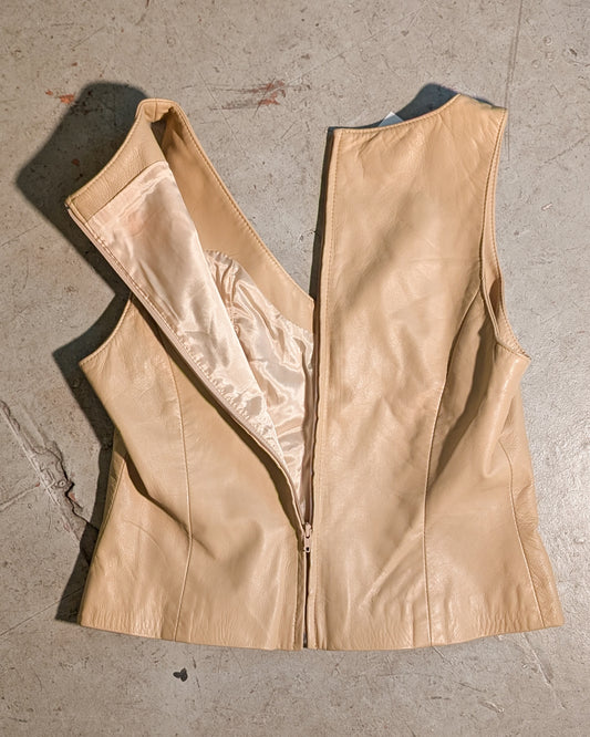 DANIER GENUINE LEATHER VEST- SIZE 8