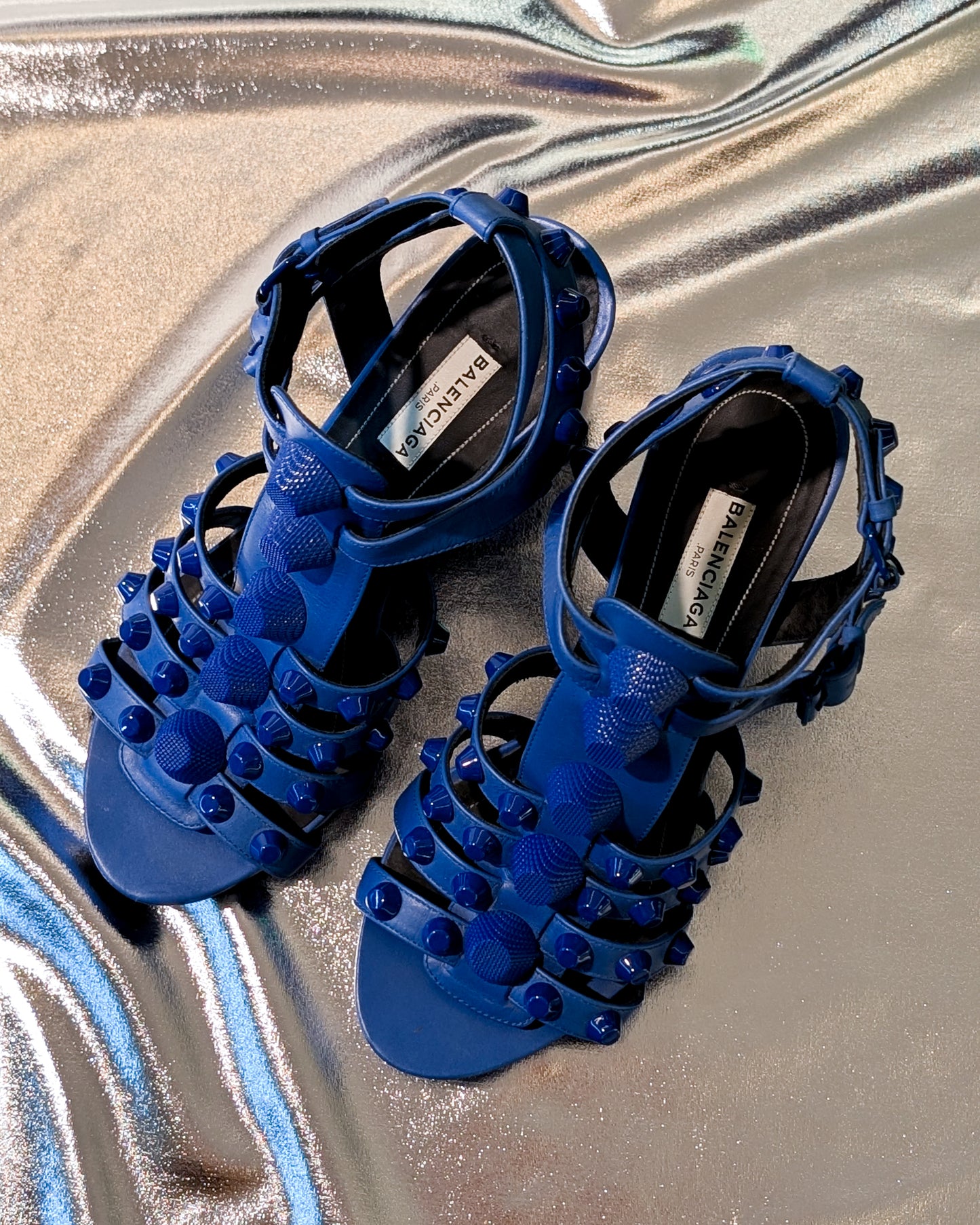 BALENCIAGA STUDDED  GLADIATOR  HEELS - SIZE 36.5