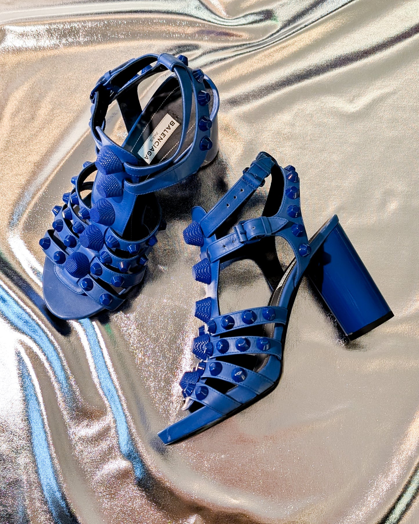 BALENCIAGA STUDDED  GLADIATOR  HEELS - SIZE 36.5
