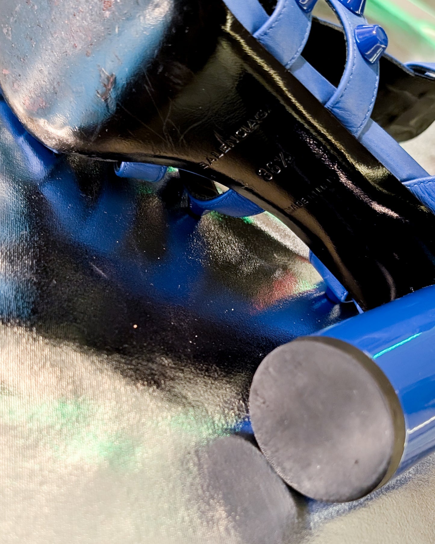 BALENCIAGA STUDDED  GLADIATOR  HEELS - SIZE 36.5