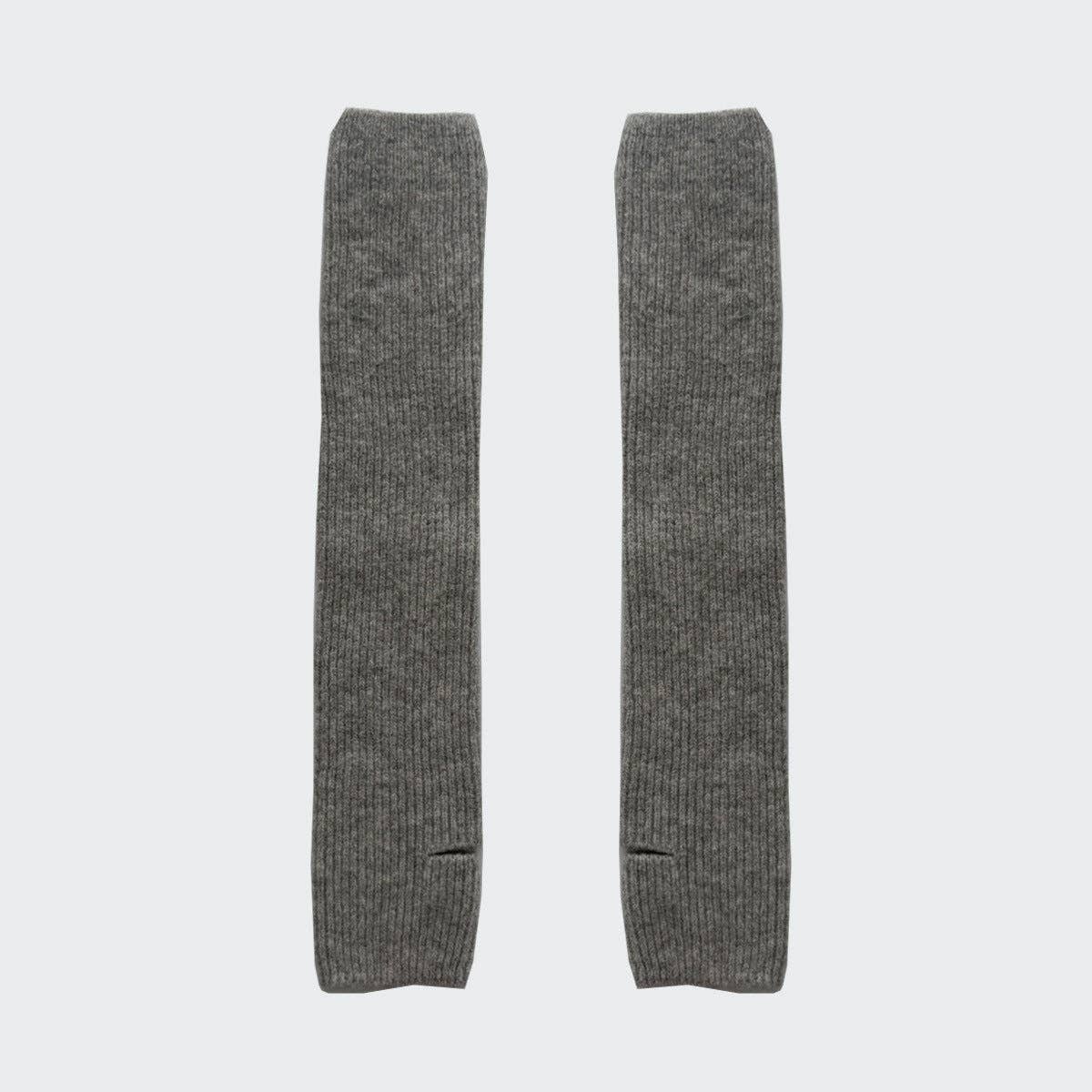 WOOL KNIT BALLET SOCKS - GREY
