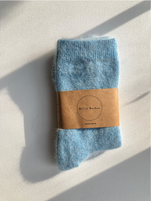 FLUFFY ANGORA WOOL SOCKS (COLOUR OPTIONS)