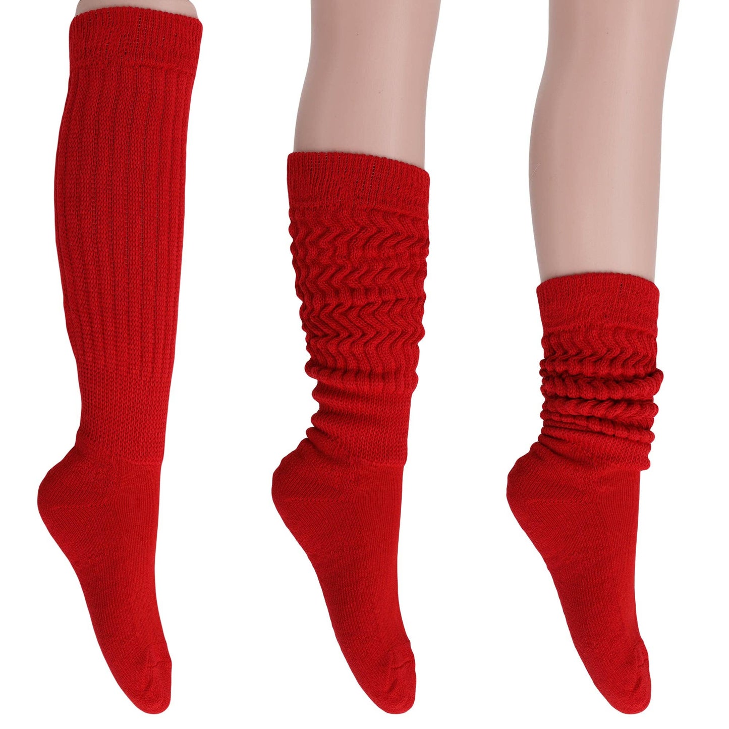 SLOUCH / KNEE HIGH SOCK - RED