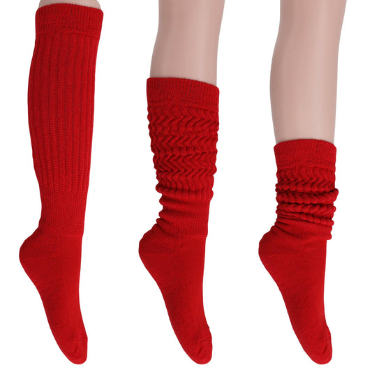 SLOUCH / KNEE HIGH SOCK - RED