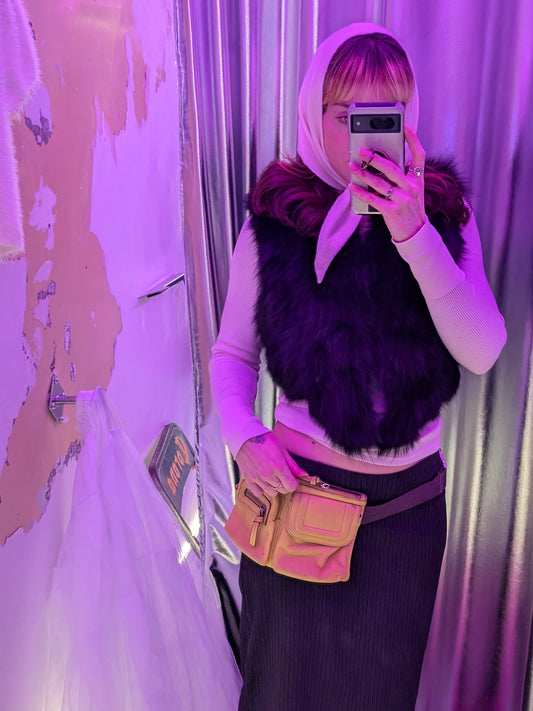 GENUINE LEATHER BELT BAG - YELLOW